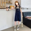 Váy dây đeo Denim bé gái - Bộ 2 mảnh mùa hè thời trang, giá ưu đãi 335k 2