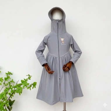 Váy Đi Nắng Dài Toàn Thân Bé Gái Cotton Tổ Ong Dãn Thoáng Mát Chống UV 3