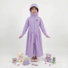 Váy Đi Nắng Dài Toàn Thân Bé Gái Cotton Tổ Ong Dãn Thoáng Mát Chống UV 5
