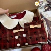 Váy đỏ xinh bé gái 9-20kg kèm túi Noel Tết, đi học, đi chơi, Giá 185.000₫ 3