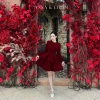 Váy Đôi Mẹ Bé Nhung Cứng Đỏ Form Xòe Anna và Chloe Size 8‑70kg - Phù Hợp Lễ Tết, Noel, Tiệc, Giá Giảm 260,000₫ 7