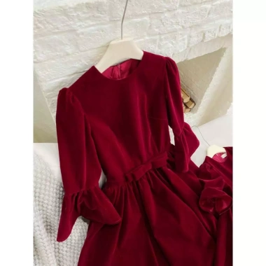 Váy đôi mẹ bé tone đỏ 2.026 size 7kg‑75kg - Giá ưu đãi 300.000 VNĐ, thời trang trẻ em 8