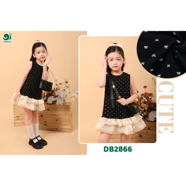 Váy Dokma bé gái 3-7 tuổi 13-25kg, thoáng mát, mẫu DB2.655-DB3.009 - Giá chỉ 119k 8
