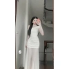 Váy Dự Tiệc Dài Trễ Vai Nhún Eo Thanh Lịch Sang Chảnh Giá 339k A2.207 3