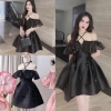 Váy dự tiệc xoè trễ vai viền bèo nơ hồ điệp – Babydoll tiểu thư sang chảnh 2