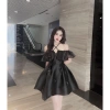 Váy dự tiệc xoè trễ vai viền bèo nơ hồ điệp – Babydoll tiểu thư sang chảnh 3