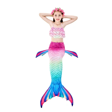 Váy Đuôi Nàng Tiên Cá Đồ Bơi Cosplay Kèm Monofin Bộ Đồ Tắm Nhỏ Giá Ưu Đãi 7