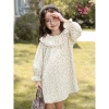 Váy Hoa Nhí Tiểu Thư Cổ Tròn Tay Bo cho Bé Gái Cotton thoáng mát, giá 221.000đ 2