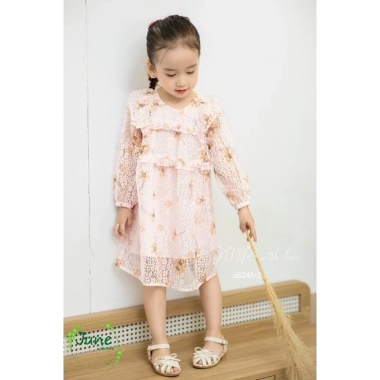 Váy June Ren Bé Gái Cổ Bèo 10-34kg - Đẹp Dễ Thương, Giá ưu đãi 295.000 VND 6