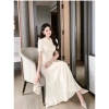 Váy kem dài cài nút thanh lịch cho công sở, xòe nhẹ tôn sang trọng, giá chỉ 378.000 VND 4