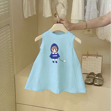 Váy không tay in hình bé gái 2-8Y - Mùa hè dễ thương, giá ưu đãi 116k 6