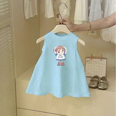 Váy không tay in hình bé gái 2-8Y - Mùa hè dễ thương, giá ưu đãi 116k 9