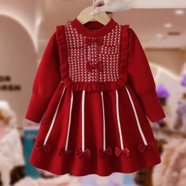 Váy len bé gái mềm mại, ấm áp, dáng xòe dễ thương - giảm giá 288k K5.145.713