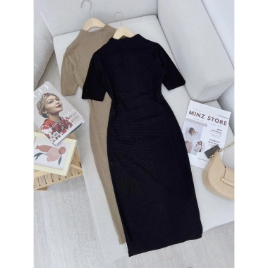 Váy Len Body Minz Store 1.024 - Cổ 3 phong cách công sở Hàn Quốc, giảm còn 219.000₫
