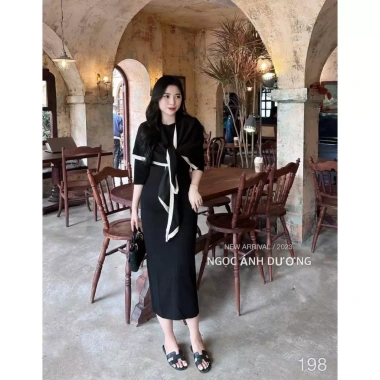Váy len dài ôm body tay lỡ kèm khăn choàng cổ, dự tiệc công sở JUMIVA 229k 6 Váy len dài ôm body tay lỡ kèm khăn choàng cổ, dự tiệc công sở JUMIVA 229k 6