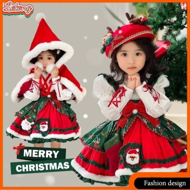 Váy Lolita hươu Giáng sinh trẻ em, mũi đỏ đáng yêu, giảm 21% - 183.600₫