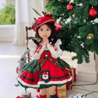Váy Lolita hươu Giáng sinh trẻ em, mũi đỏ đáng yêu, giảm 21% - 183.600₫ 3 Váy Lolita hươu Giáng sinh trẻ em, mũi đỏ đáng yêu, giảm 21% - 183.600₫ 3