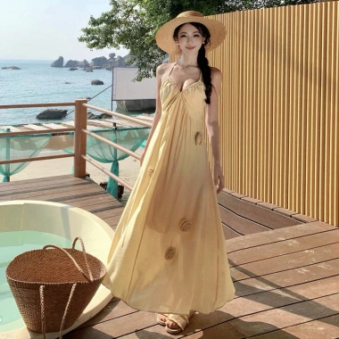 Váy maxi hoa nhí tiểu thư đi biển, chất nhẹ thoáng mát, giảm giá 20% 3 Váy maxi hoa nhí tiểu thư đi biển, chất nhẹ thoáng mát, giảm giá 20% 3