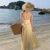 Váy maxi hoa nhí tiểu thư đi biển, chất nhẹ thoáng mát, giảm giá 20% 5