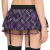 Váy Miniskirt Nữ Sinh Garters Xếp Ly Kẻ Sọc - Vải Tuyn Co Giãn, Thắt Lưng 409k 7