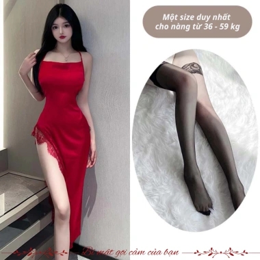 Váy Ngủ 2 Dây Satin Dài Gợi Cảm Sexy Hoàng Gia Giá 147k LALA HONEY 10
