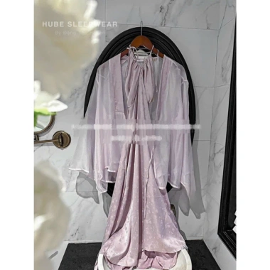 Váy ngủ áo choàng lụa tơ cổ yếm dài LyLy QC Loại 1 - Giá 595k Xíu Sleepwear 8 Váy ngủ áo choàng lụa tơ cổ yếm dài LyLy QC Loại 1 - Giá 595k Xíu Sleepwear 8