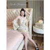 Váy ngủ cao cấp + áo choàng lụa hoa nhí, nơ ngực đuôi cá siêu sexy - Giảm còn 655k Xíu Sleepwear 6