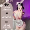 Váy Ngủ Cosplay Hầu Gái Hồng Gợi Cảm 2 Dây Tai Thỏ Đầm Ngủ Quyến Rũ Giá 165k