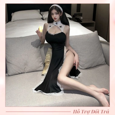 Váy Ngủ Cosplay Nữ Tu DN04 Che Tên - Đồ Ngủ Sexy Hóa Trang Tu Sĩ, Giá 88.000đ 5 Váy Ngủ Cosplay Nữ Tu DN04 Che Tên - Đồ Ngủ Sexy Hóa Trang Tu Sĩ, Giá 88.000đ 5