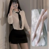 Váy Ngủ Cosplay Sexy DN20 CHE TÊN - Bộ ôm body + áo sơ mi trắng, gợi cảm công sở, 104.000 VND 9