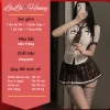 Váy Ngủ Cosplay Sexy Nữ Học Sinh Cao Cấp Gợi Cảm Kèm Cà Vạt Huy Hiệu - LALA HONEY 2