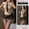 Váy Ngủ Cosplay Sexy Nữ Học Sinh Cao Cấp Gợi Cảm Kèm Cà Vạt Huy Hiệu - LALA HONEY 4