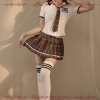 Váy Ngủ Cosplay Sexy Nữ Học Sinh Cao Cấp Gợi Cảm Kèm Cà Vạt Huy Hiệu - LALA HONEY 7