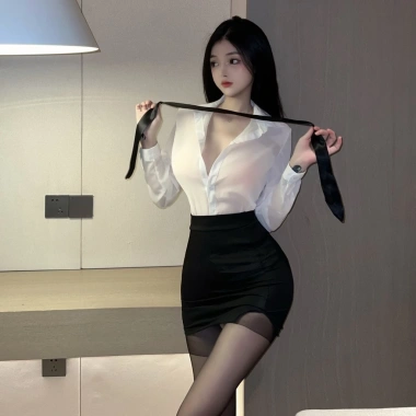 Váy Ngủ Cosplay Thư Ký DN20 Cà Vạt Quyến Rũ - Đồ Ngủ Nữ Gợi Cảm Hóa Thân Nhân Viên Văn Phòng, 27.000 VND 7 Váy Ngủ Cosplay Thư Ký DN20 Cà Vạt Quyến Rũ - Đồ Ngủ Nữ Gợi Cảm Hóa Thân Nhân Viên Văn Phòng, 27.000 VND 7