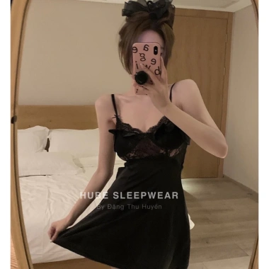 Váy Ngủ Hai Dây Lụa Bèo Ren Ngực Đệm Ngực Dáng Xoè Gợi Cảm - Xíu Sleepwear 225k 8 Váy Ngủ Hai Dây Lụa Bèo Ren Ngực Đệm Ngực Dáng Xoè Gợi Cảm - Xíu Sleepwear 225k 8