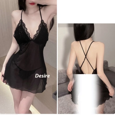 Váy ngủ hai dây ren xuyên thấu xẻ sau sexy kèm quần chip VN-807-1 giá 185.000 VND 10 Váy ngủ hai dây ren xuyên thấu xẻ sau sexy kèm quần chip VN-807-1 giá 185.000 VND 10