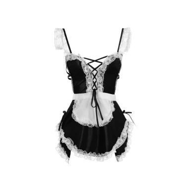Váy ngủ hầu gái dây đan buộc sau DN21 sexy, gợi cảm, bộ ngủ quyến rũ - chỉ 100.000₫