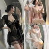 Váy ngủ Loại 1 kèm áo choàng voan mỏng nơ ngực sexy - Xíu Sleepwear A75 giá 225.000 VND