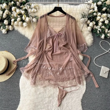 Váy ngủ Loại 1 kèm áo choàng voan mỏng nơ ngực sexy - Xíu Sleepwear A75 giá 225.000 VND 14 Váy ngủ Loại 1 kèm áo choàng voan mỏng nơ ngực sexy - Xíu Sleepwear A75 giá 225.000 VND 14