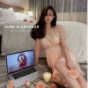 Váy ngủ lụa ren hai lớp eo ngực hoa hồng - Siêu tiểu thư cao cấp Xíu Sleepwear 3