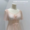 Váy ngủ lụa ren hai lớp eo ngực hoa hồng - Siêu tiểu thư cao cấp Xíu Sleepwear 5