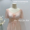 Váy ngủ lụa ren hai lớp eo ngực hoa hồng - Siêu tiểu thư cao cấp Xíu Sleepwear 6