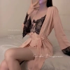 Váy Ngủ Lụa và Áo Choàng Ren Nơ Sexy Loại 1 Giá Ưu Đãi 455k Xíu Sleepwear 3