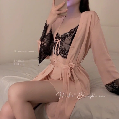 Váy Ngủ Lụa và Áo Choàng Ren Nơ Sexy Loại 1 Giá Ưu Đãi 455k Xíu Sleepwear 3 Váy Ngủ Lụa và Áo Choàng Ren Nơ Sexy Loại 1 Giá Ưu Đãi 455k Xíu Sleepwear 3