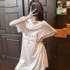 Váy ngủ mùa hè gấu ngắn tay cổ tròn mềm mại ngọt ngào giá 98.000 cho bà bầu 7