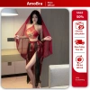 Váy ngủ nữ sexy, Yếm, Khăn voan họa tiết công, Đồ ngủ cosplay cổ trang gợi cảm DN08 Giá 125k