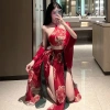Váy ngủ nữ sexy, Yếm, Khăn voan họa tiết công, Đồ ngủ cosplay cổ trang gợi cảm DN08 Giá 125k 2