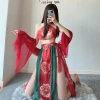 Váy ngủ nữ sexy, Yếm, Khăn voan họa tiết công, Đồ ngủ cosplay cổ trang gợi cảm DN08 Giá 125k 5