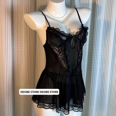 Váy ngủ ren 2 dây ôm body hở lưng gợi cảm cao cấp - Giá chỉ 168k 2