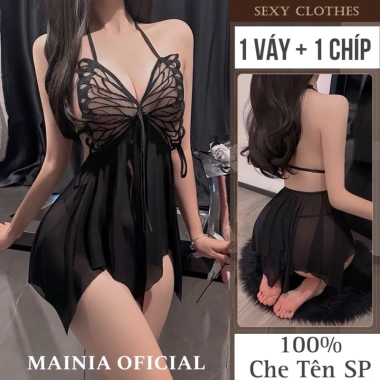 Váy Ngủ Ren Butterfly Hở Lưng Bigsize 40-100kg - Queen of Night Giá 95k Giảm Giá 4